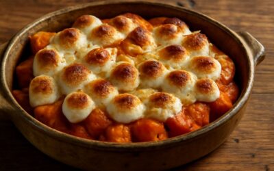 Cozy bake: sweet potato yams with marshmallows, crowd-pleasing comfort