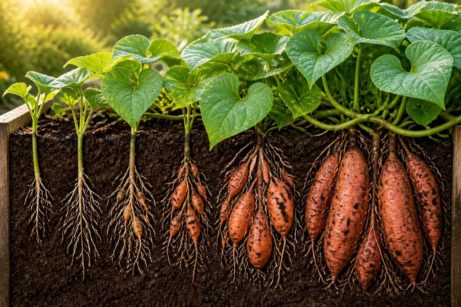 sweet potato growing stages